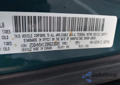 2009 Dodge Grand Caravan Sxt из США, поврежденный, VIN 2D8HN54139R623685